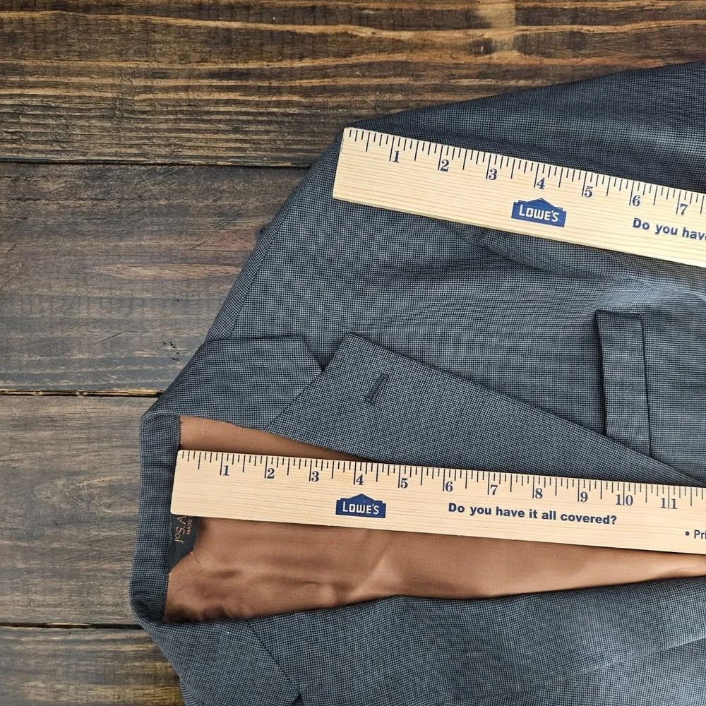 JOS A BANK Metropolitan Men's Sport Coat Blazer Two‎ Button Gray Slim Fit 38R
